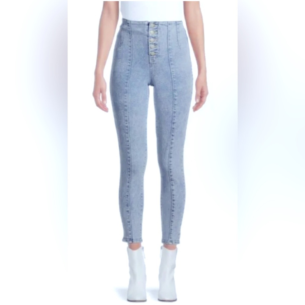 Vintage High Rise Jeans Womens (Juniors) 15 No Boundaries Front Seam Stretchy